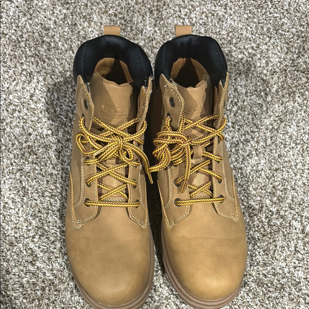 Tan Work Boots Size 9